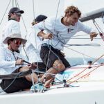 Das Team des Konstanzer Yacht Club: Steuermann Bendig mit Albert, Nicolas und Boris